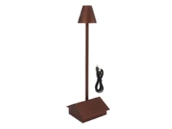 2026-lámpara De Mesa Inalámbrica Portátil Con Batería 5200mah Led Dimmable Control Táctil Ip54 Marrón