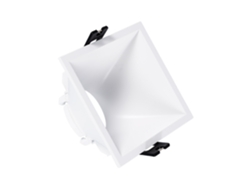 Aro Downlight Cuadrado 45º Bajo UGR para Bombilla LED GU10 / GU5.3 Corte 85 x 85 mm