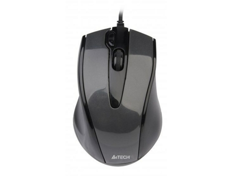 Ratón A4 TECH N-500F (Negro - Negro/Gris - USB - USB A 2.0)