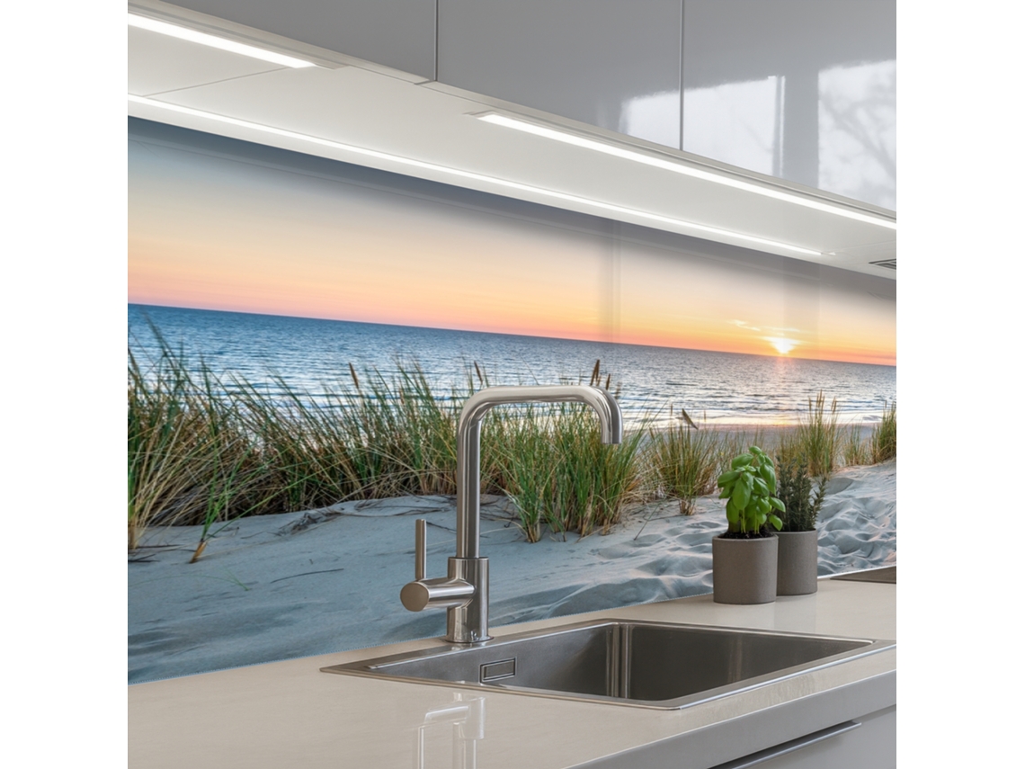 Paneles antisalpicaduras de cocina con temática solar - Naturaleza - Playa 150x60 cm