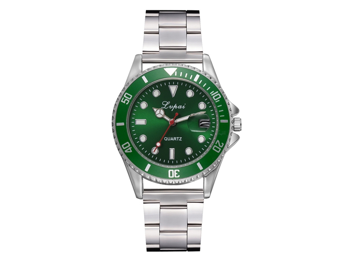 Reloj De Pulsera Casual Para Hombre Con Brazalete De Acero, Movimiento De Cuarzo, Lvpai (verde)
