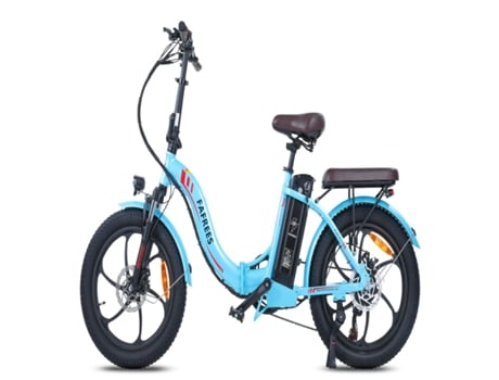 Bicicleta Eléctrica FAFREES F20 Pro 250W 648Wh Autonomía de 80 km Frenos de Disco Azul Lago