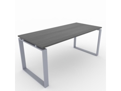 Mesa/Escritorio para teletrabajo, Oficina y hogar. Estructura Cerrada Color Gris Plata. Tablero color Roble Azabache. Fabricado en España. (140x60cm). OFICIT