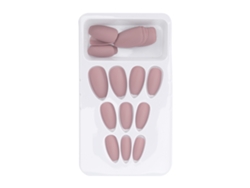 24 uñas postizas mate con puntas de cobertura total, herramienta de manicura para mujeres y niñas F135