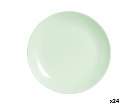 Plato de Postre LUMINARC Diwali Paradise (Verde - Vidrio - 24 Unidades)