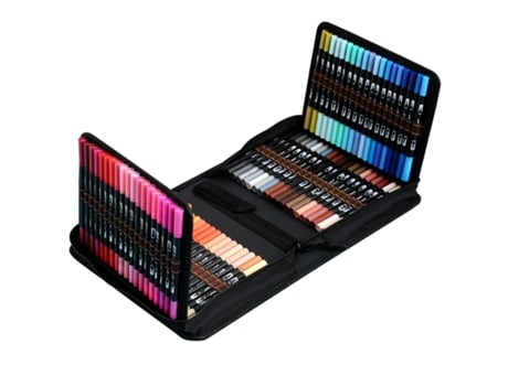 Rotuladores de doble punta, 120 colores, juego de marcadores artísticos con pincel y puntas finas, bolígrafo de colores para niños, adultos, artist...