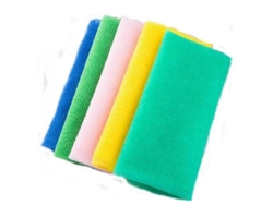 2026dn 5 toallas de baño exfoliantes de nailon japonés multicolor, 90x30cm, para limpiar e hidratar la piel.