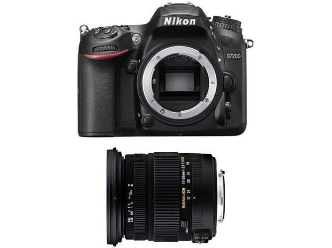 Kit Cámara Réflex NIKON D7200 + Sigma 17-50MM F2.8 EX DC OS HSM