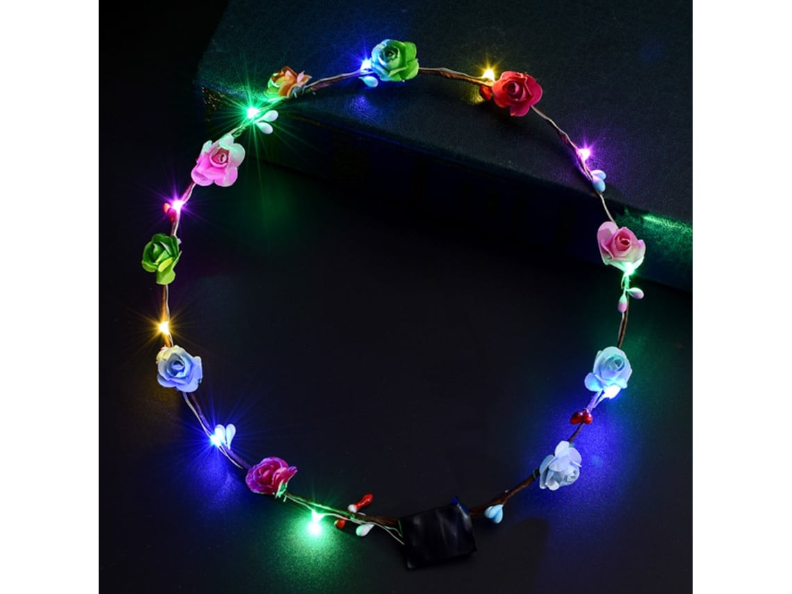 2026-diadema De Flores Led Con Guirnalda Brillante Para Bodas Y Fiestas
