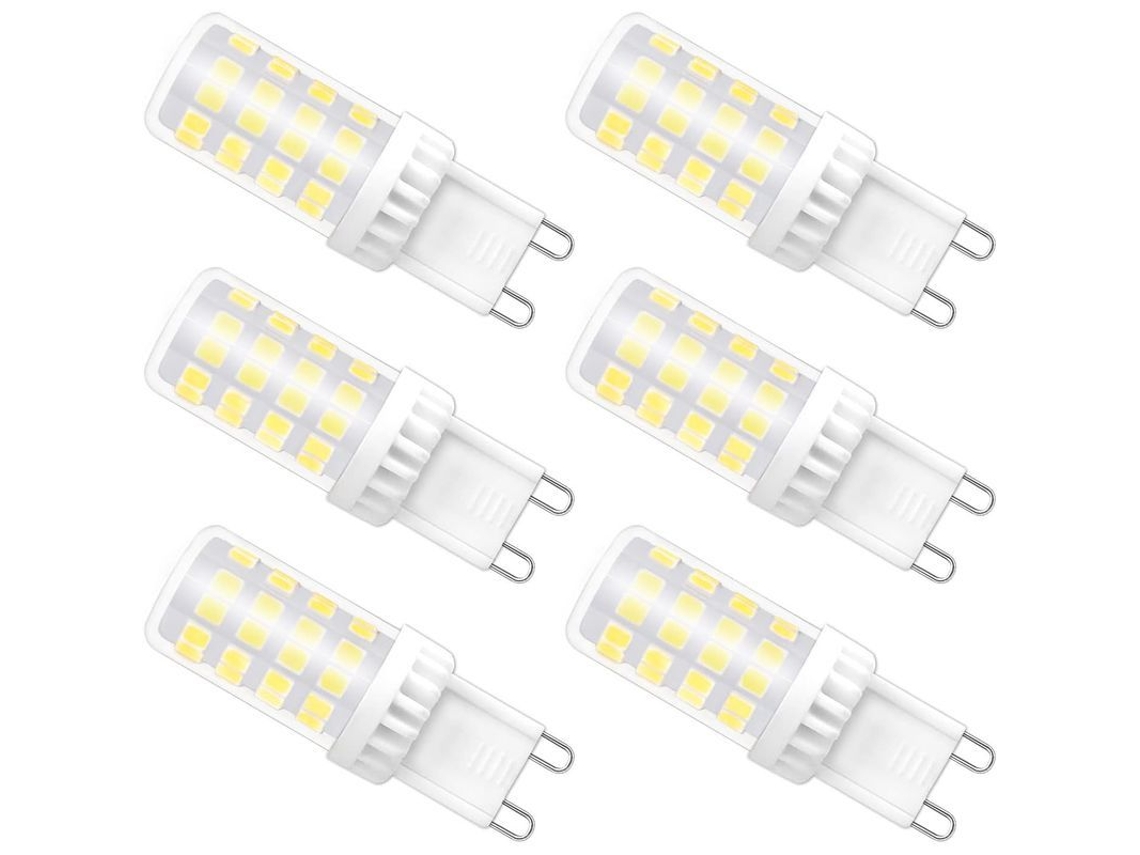 Bombilla Led G9 Regulable De 4w (equivalente A 40w) Blanco Frío 6000k 480lm 220v Paquete De 6