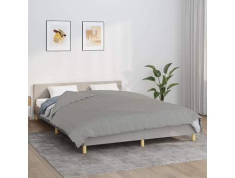 Manta VIDAXL (220 x 235 cm - Tela - Gris)