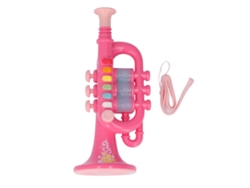 Brinquedo Rebe-chifre com efeitos dinâmicos de luz e música, presente com cordão para crianças acima de 3 anos, rosa