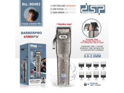 Máquina De Cortar Cabelo Elétrica Recarregável Via Usb, Silenciosa, Com Visor Digital De Energia.