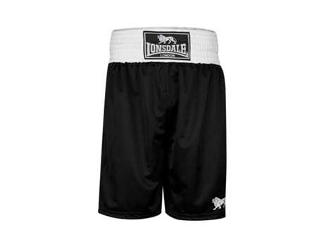 Pantalones Cortos para Boxeo LONSDALE Calzoncillos Aficionados Trunk Negro (XL)