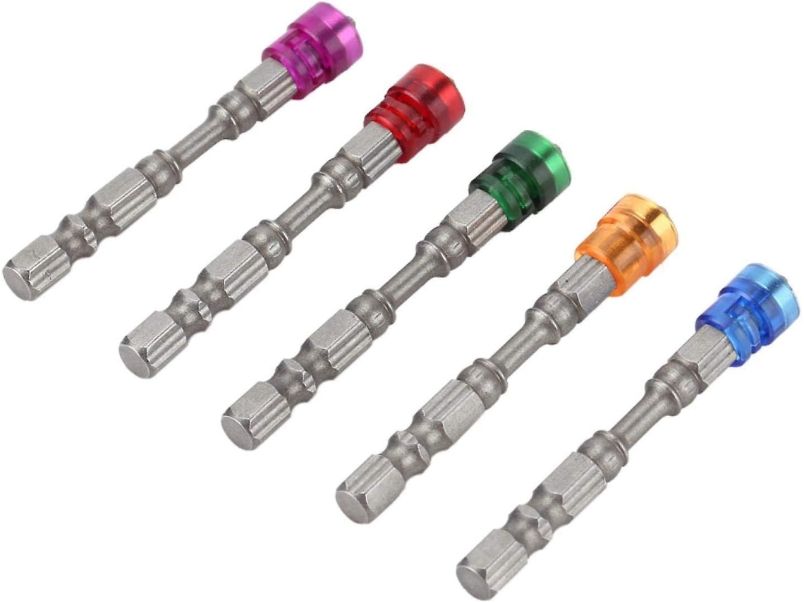 5 Piezas Brocas Destornillador Ph2 De Acero S2 Magnético 65mm Con Tope De Profundidad Y Mango Hexagonal 1/4"