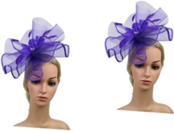 2 Piezas De Sombrero Sin Velo Charm Morado