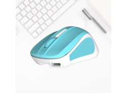 Ratón inalámbrico Bluetooth 2.4g recargable, 1200 DPI, MDUG cian (modo dual)