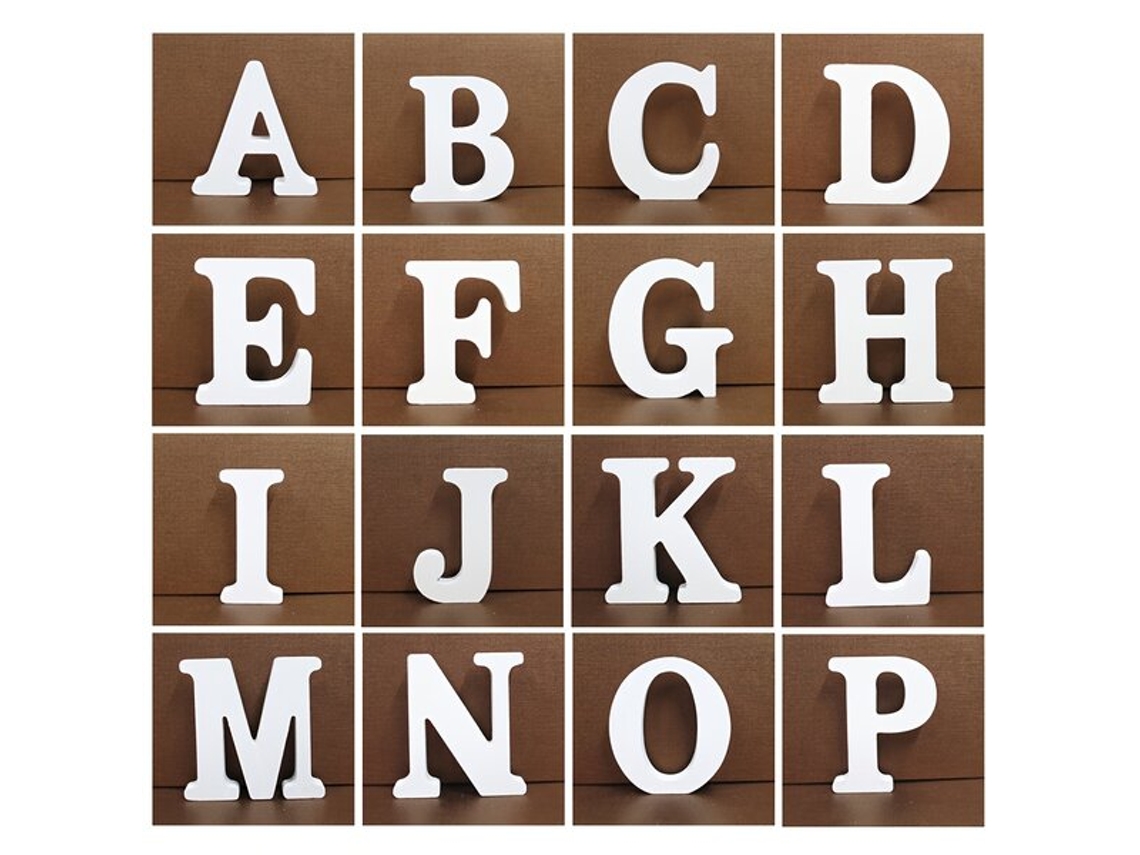 Letras del alfabeto de madera para decoración Vayotoy