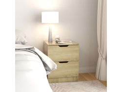Mesa de Cabeceira LOVELY HOME Mesinha 40X40X50 Cm Contraplacado Cor Carvalho Sonoma