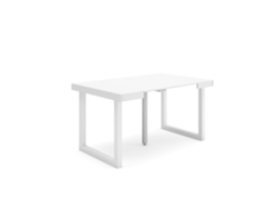 Mesa Consola extensible 140 Para 6 comensales Patas madera maciza Blanco SKRAUT HOME