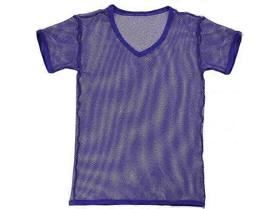 Camiseta Transparente De Malla Para Hombres Sexy Manga Corta Moda Casual Verano Xxl Morado