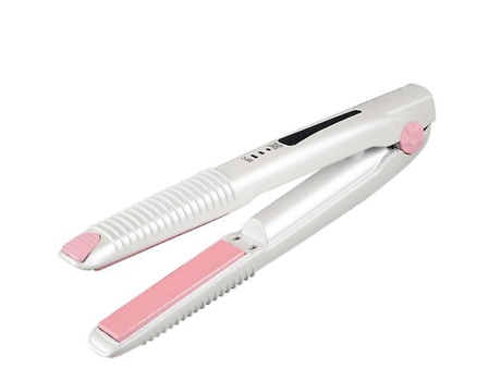 Mini Plancha De Pelo Profesional Portátil Y Rizador De Pelo 2 En 1 Carga USB InalámbricaBlanco BISBISOUS