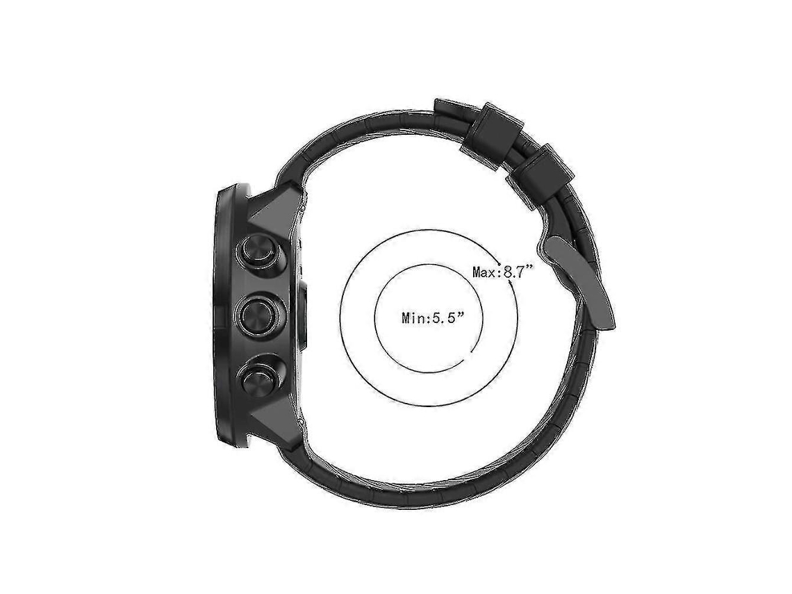 Correa de silicona de repuesto universal de 24 mm para reloj inteligente compatible con Suunto 9 Cdsx Ly Ebike