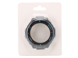 Funda protectora de plástico para Amazfit Trex con marco azul y letras negras