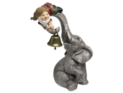 Figura de elefante de resina para exteriores con detalles exquisitos para la decoración de jardines, patios y balcones.