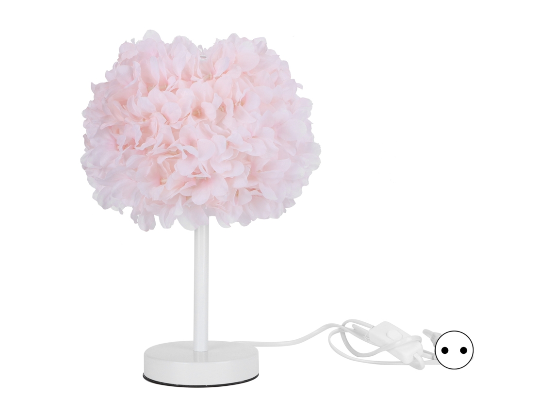 2026-lámpara De Mesa Floral Para Dormitorio Noche Mesita De Noche Decoración Rosa Claro Enchufe Eu 110-240v