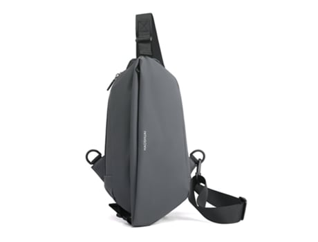 Bolso bandolera negro para mujeres y hombres, mochila impermeable para viaje, bandolera, mochila multiusos (gris)