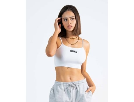 Top Básico SAVAGE Iconic Poliamida Mujer (XS - Blanco)