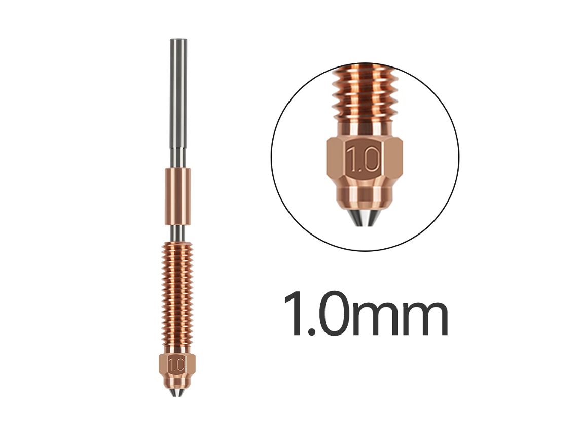 Boquilla De Acero Templado Revestida 1.0mm Para Creality K1c K1 Max Ender 3 V3 Impresora 3d De Alto Flujo