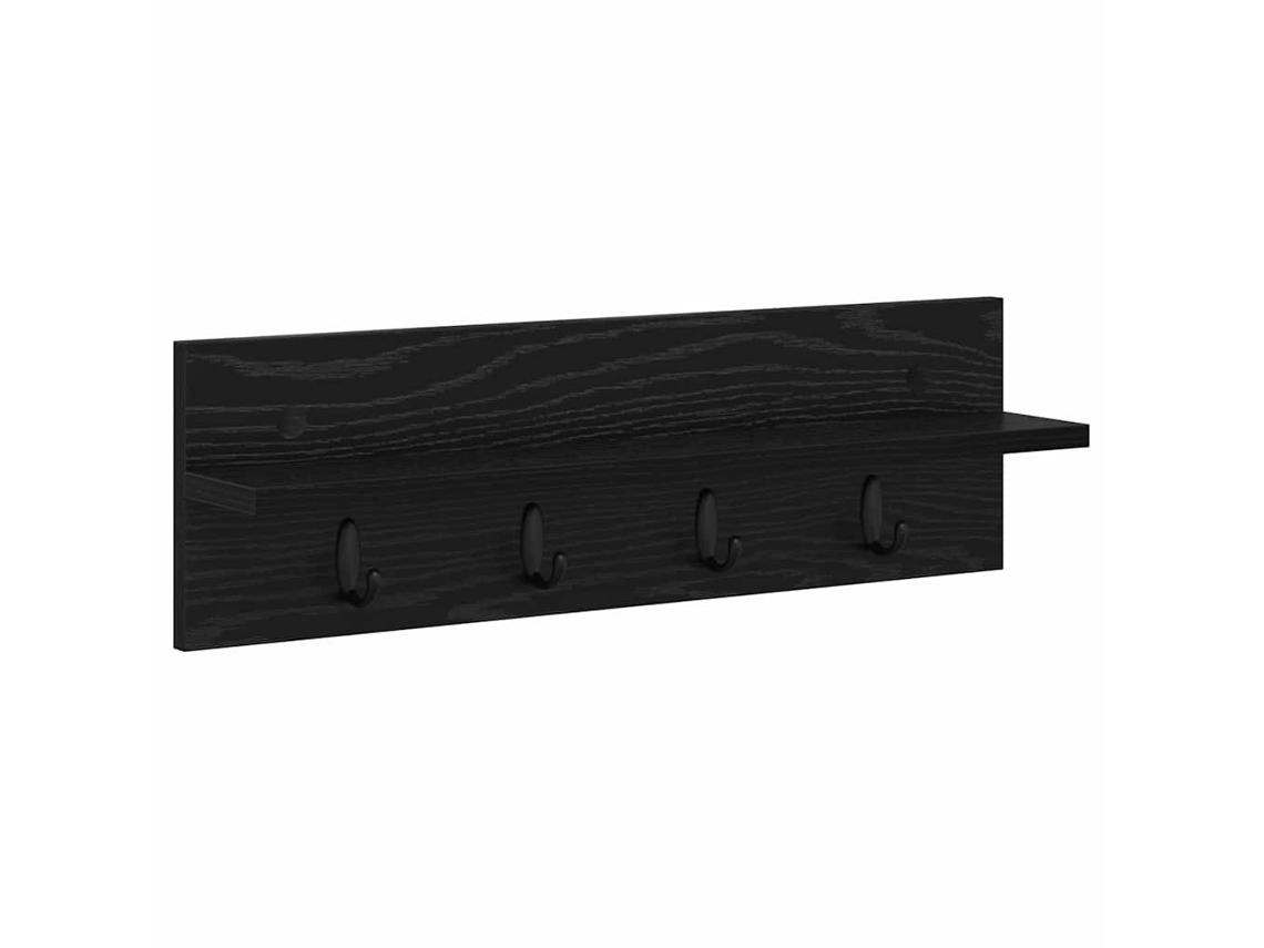 Maison Exclusive - Perchero De Pared Roble Negro 60 X 10,5 X 18 Cm