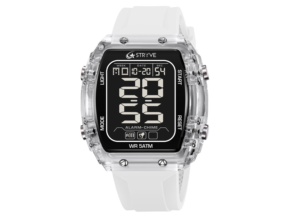 Reloj Deportivo Elegante Para Hombre (blanco), Reloj De Pulsera Electrónico Digital Luminoso E Impermeable.