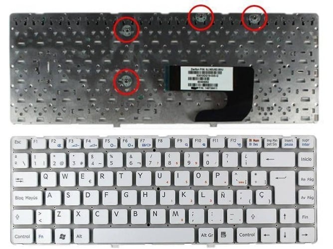 Teclado para Portátil Sony Vgn-Nw Series 148738061 Blanco