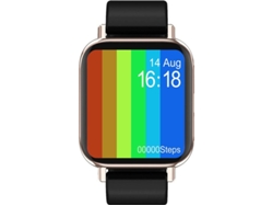 Reloj inteligente unisex M96 con Bluetooth y pantalla táctil, monitor de ritmo cardíaco y presión arterial, Yizhood (dorado)