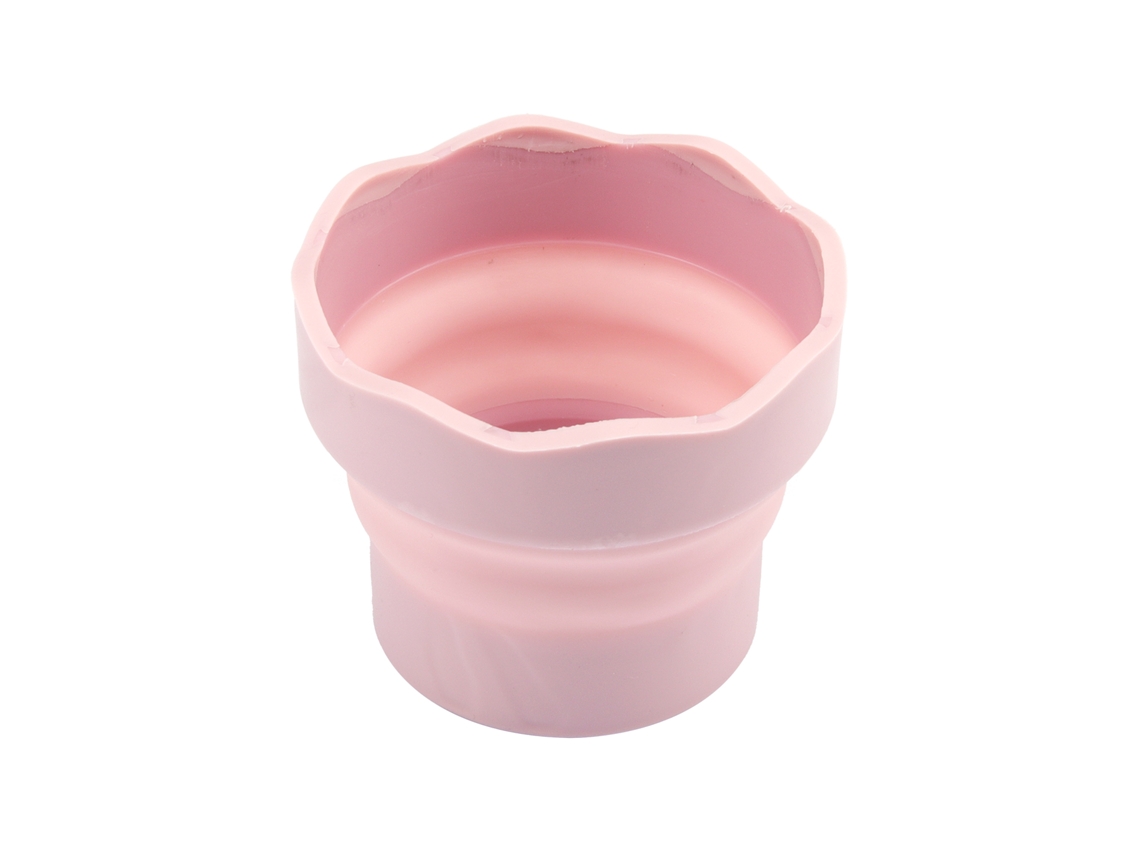Mini cuenco plegable de silicona para limpiar acuarelas MDUG (rosa)