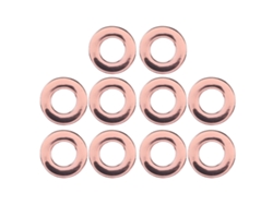 10 Unidades De Ojos De Suegra De Cuero De 15,7 Mm, Redondos, De Aleación, De Doble Cara, Color Oro Rosa, Para Cinturones Y Zapatos.