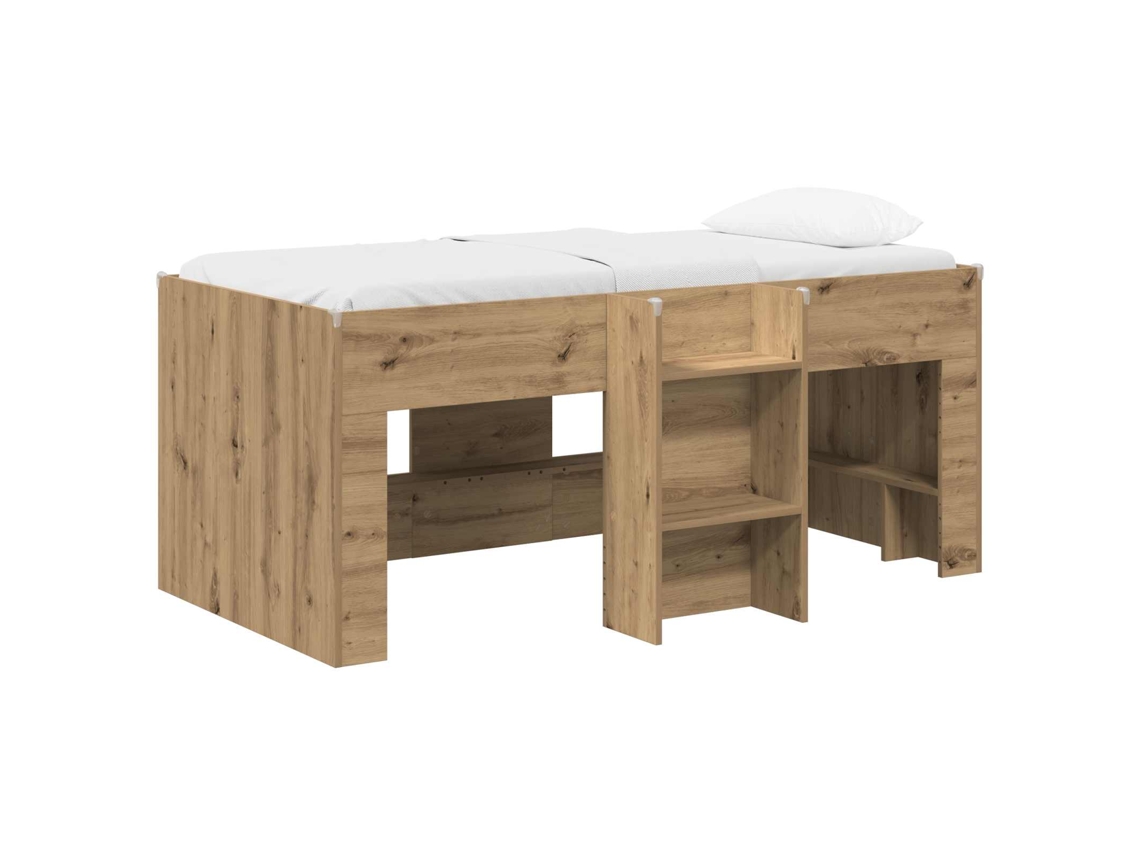 Maison Exclusive - Marco De Cama Alta Para Niños 2 Pcs Roble Artesanal