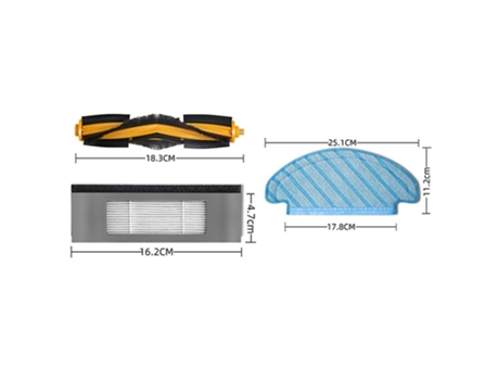 Para ecovacs deebot t9 aivi t8 n5 series robot brush main brush hepa filter