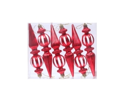 Adornos navideños, colgantes pequeños, regalo navideño estilo Yunzii (6 piezas)