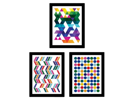 Set De 3 Laminas Para Enmarcar Colores Geometricos Posters Con Colores Vibrantes 30X40 Cm Laminas Con Colores Alegres Sin Marco
