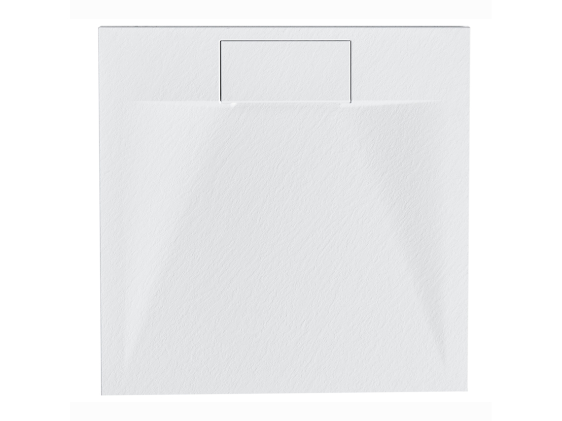 Plato de ducha Beliani Azzurro fabricado en material SMC blanco 90x90x3