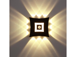 Luz De Parede Led 18w Com Sensor De Movimento Pir, 3000k Branco Quente, Ip65 Alumínio Preto Interior Exterior Jardim