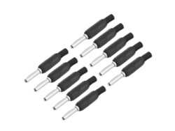 10pcs Conector Banana Macho 4mm De Latón Profesional Para Accesorios De Seguridad Negro J.10023