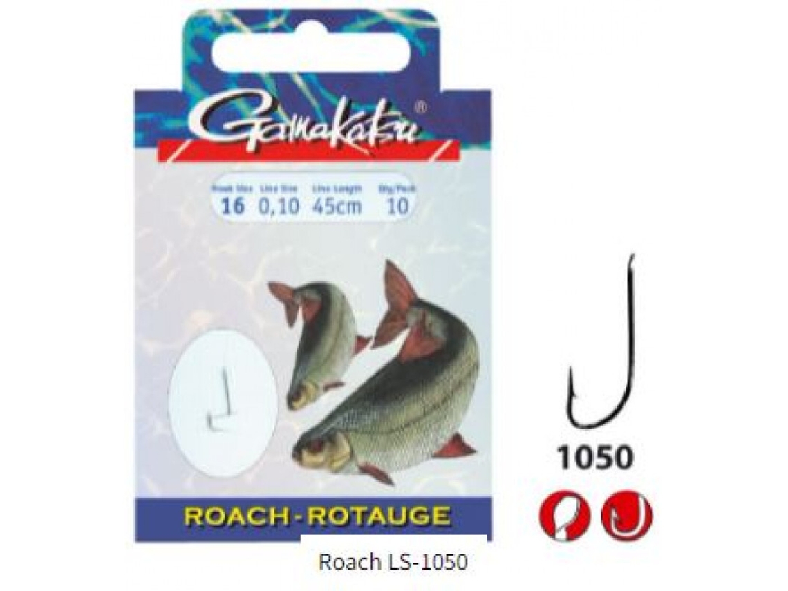 Conjunto de 10 ganchos GAMAKATSU Roach LS-1050