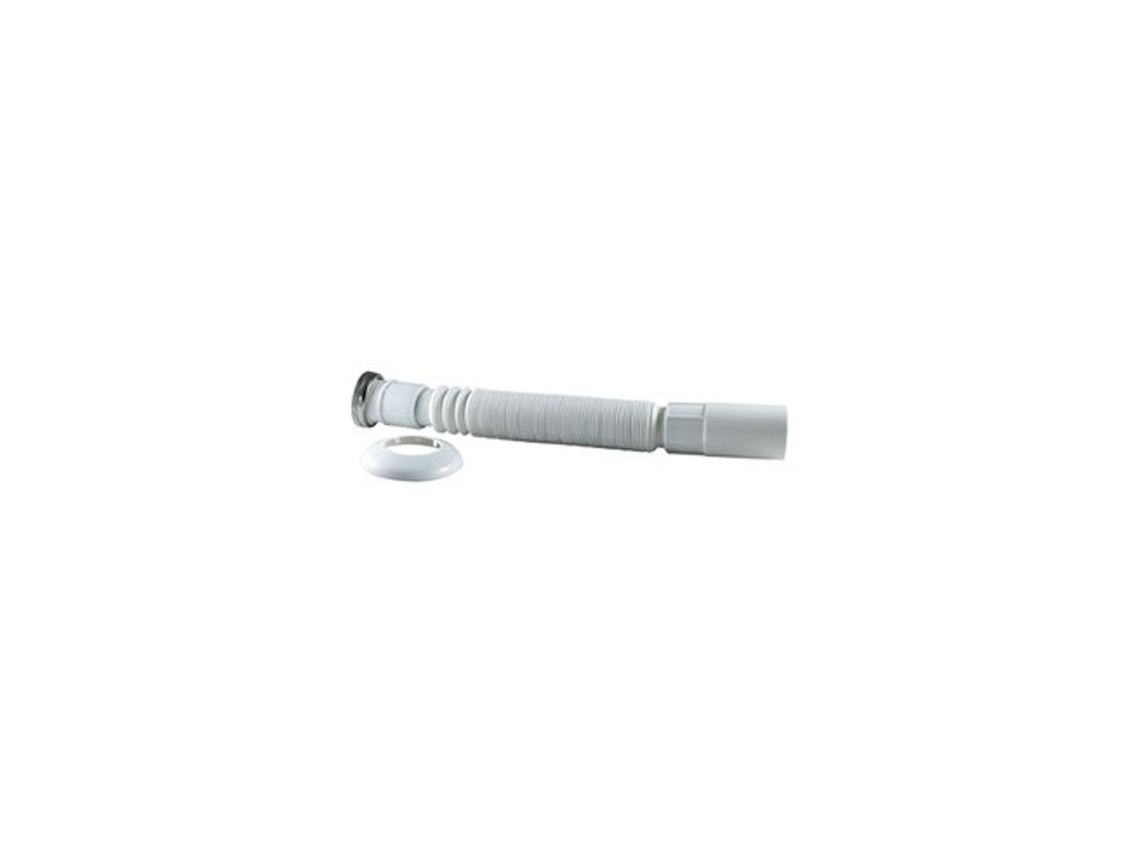 Tubo Sifón Extensible Blanco Con Tuerca Metálica 11/2x40 Cis