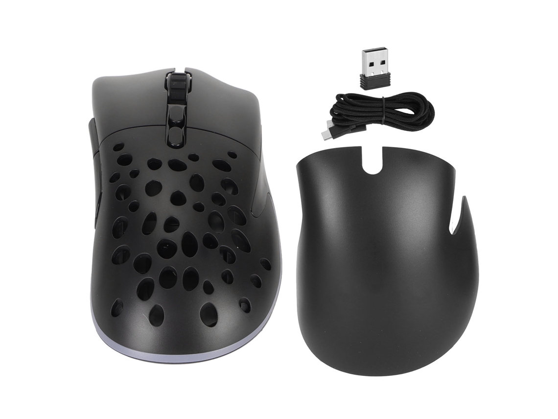 Rato Sem Fio Dual Mode Com Teclas Programáveis Rgb Iluminação Dpi Ajustável Ergonômico Para Jogos Escritório Estudo