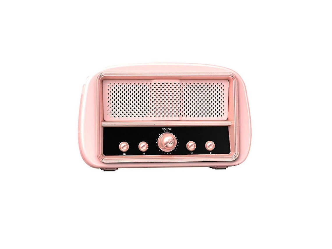 Subwoofer Bluetooth Yyh sin altavoz, altavoz estéreo pequeño con micrófono para altavoces Chennnls (rosa)